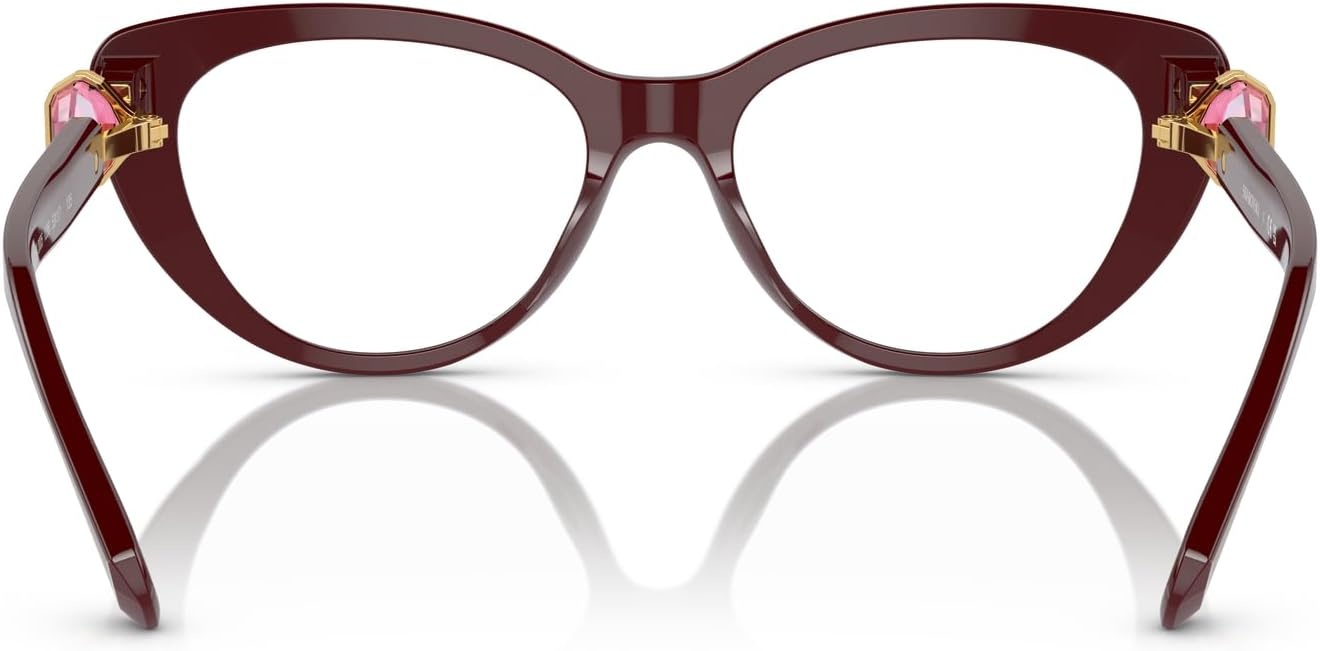 image:imageSwarovski womens Sk2005 Cat Eye Prescription Eyewear FramesBurgundyDemo Lens