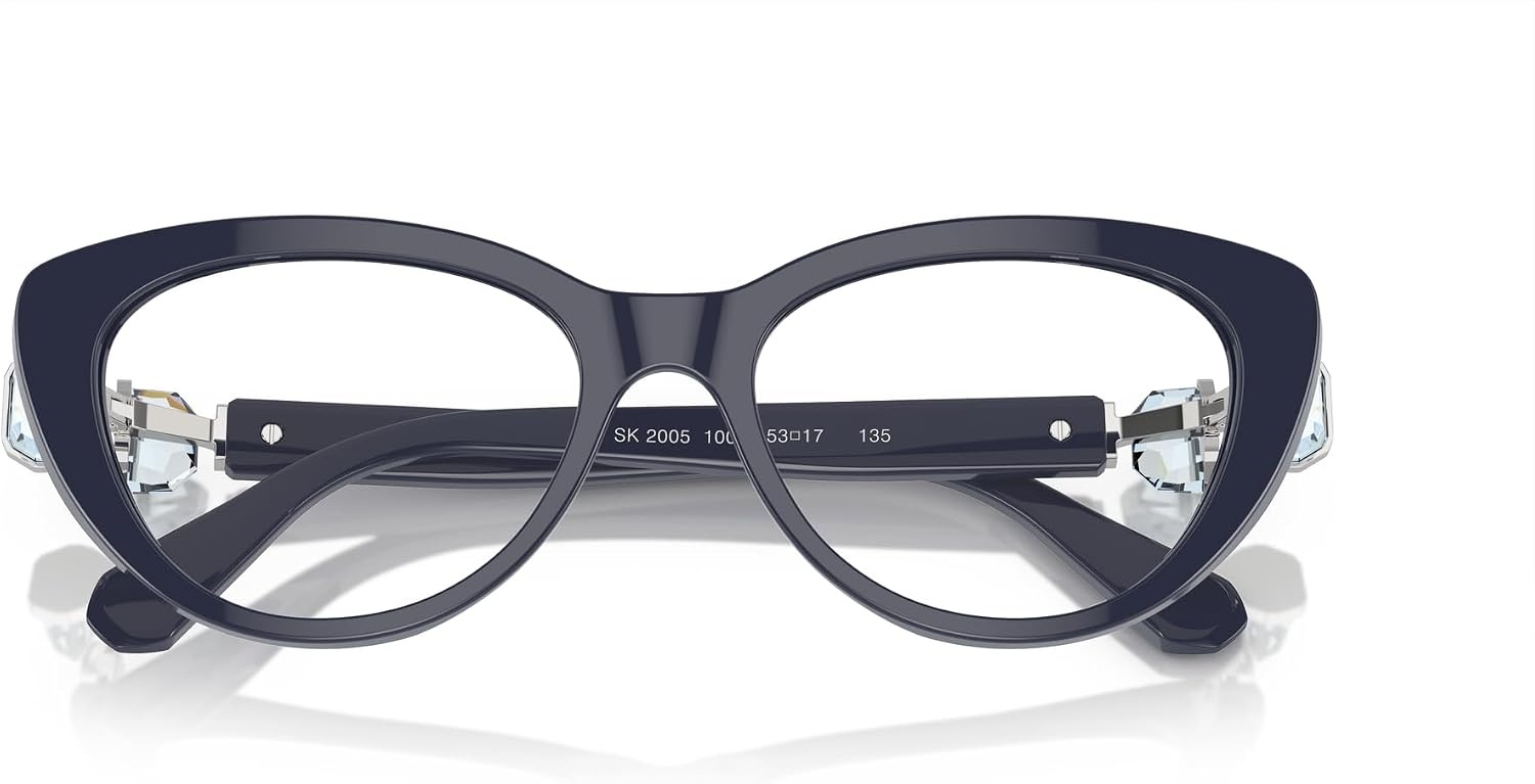 image:imageSwarovski womens Sk2005 Cat Eye Prescription Eyewear FramesDark BlueDemo Lens
