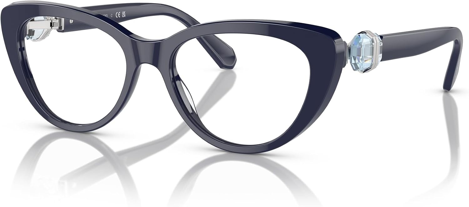 image:imageSwarovski womens Sk2005 Cat Eye Prescription Eyewear FramesDark BlueDemo Lens