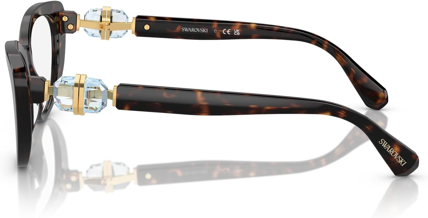 image:imageSwarovski womens Sk2005 Cat Eye Prescription Eyewear FramesDark HavanaDemo Lens