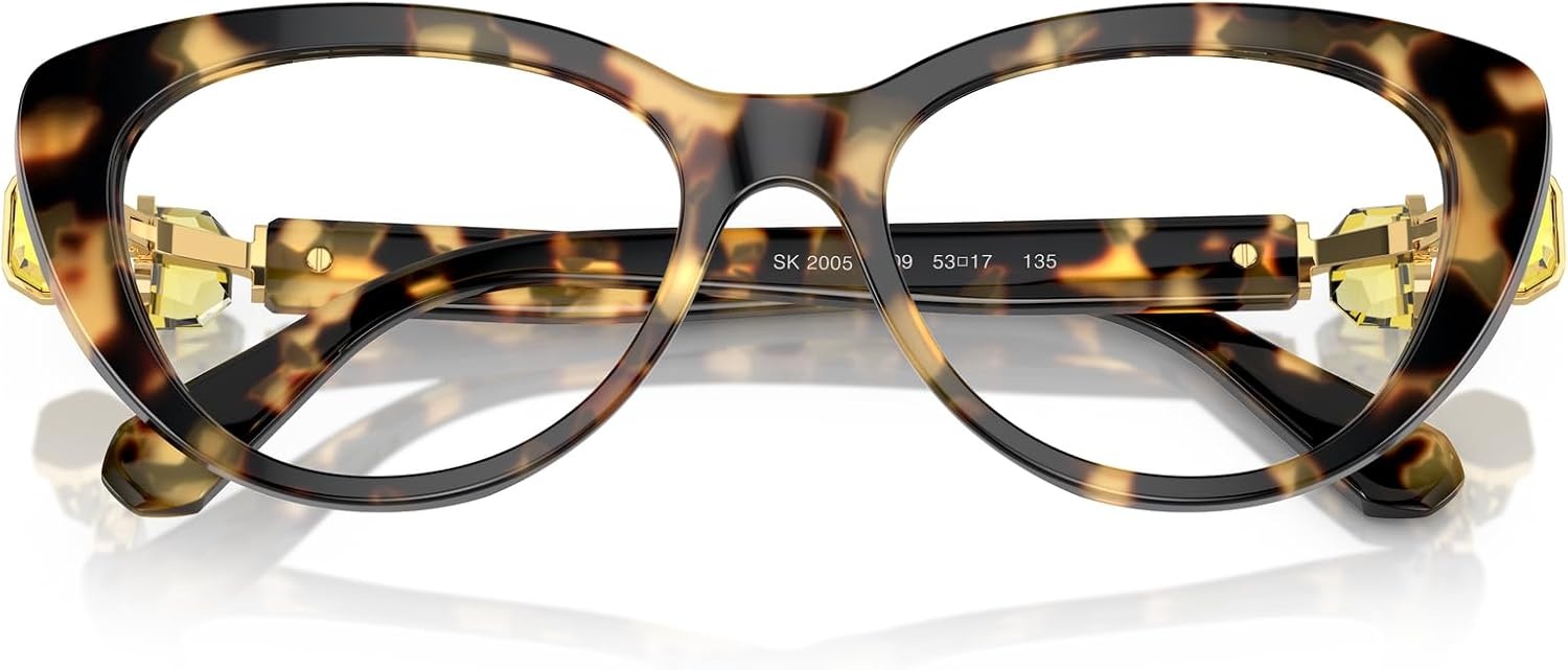 image:imageSwarovski womens Sk2005 Cat Eye Prescription Eyewear FramesLight HavanaDemo Lens