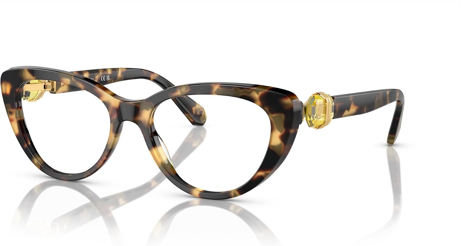 image:imageSwarovski womens Sk2005 Cat Eye Prescription Eyewear FramesLight HavanaDemo Lens