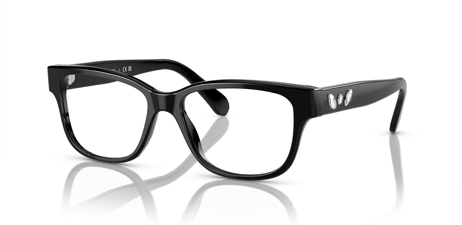 image:imageSwarovski womens Sk2007 Square Prescription Eyewear FramesBlackDemo Lens
