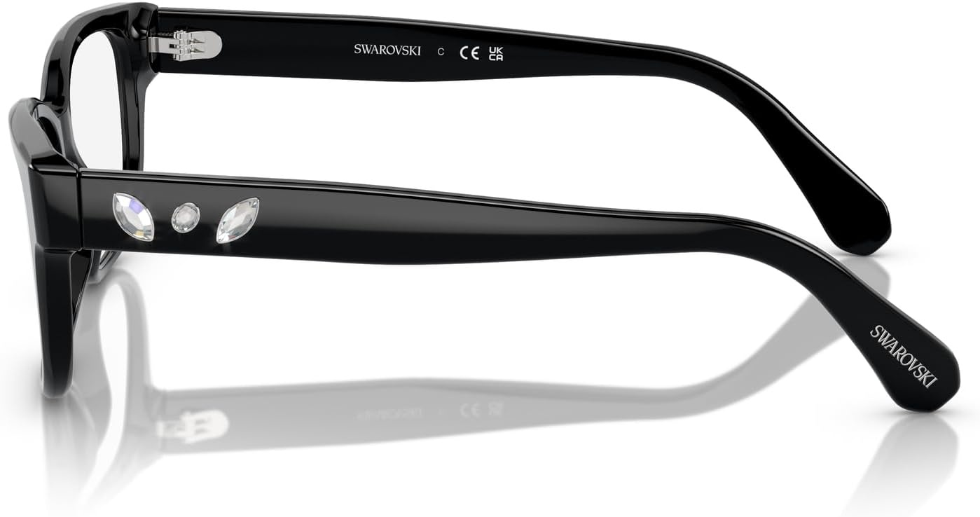 image:imageSwarovski womens Sk2007 Square Prescription Eyewear FramesBlackDemo Lens