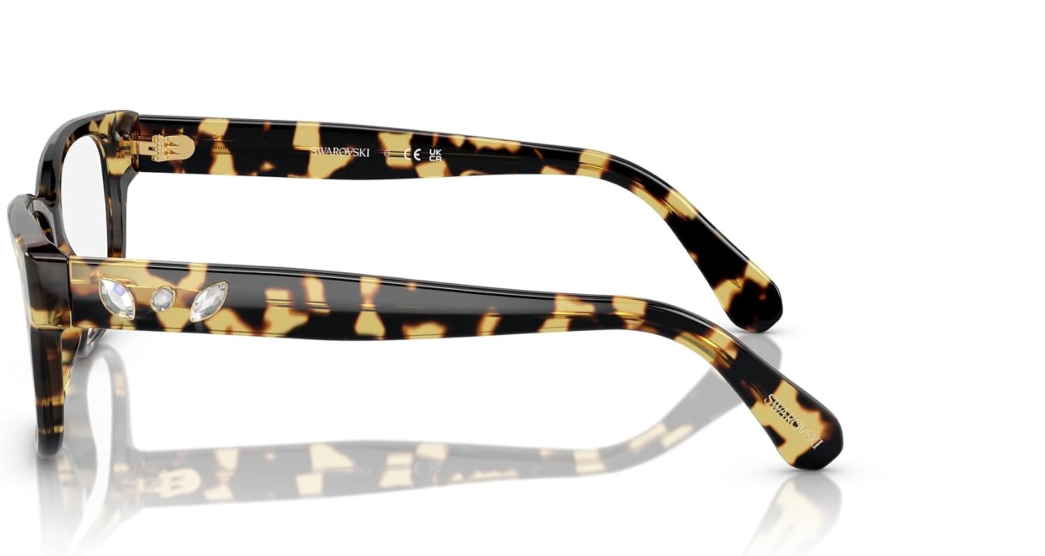 image:imageSwarovski womens Sk2007 Square Prescription Eyewear FramesHavana ClearDemo Lens