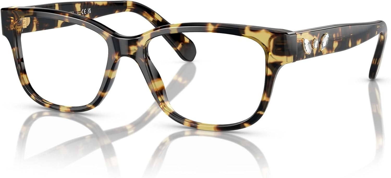 image:imageSwarovski womens Sk2007 Square Prescription Eyewear FramesHavana ClearDemo Lens