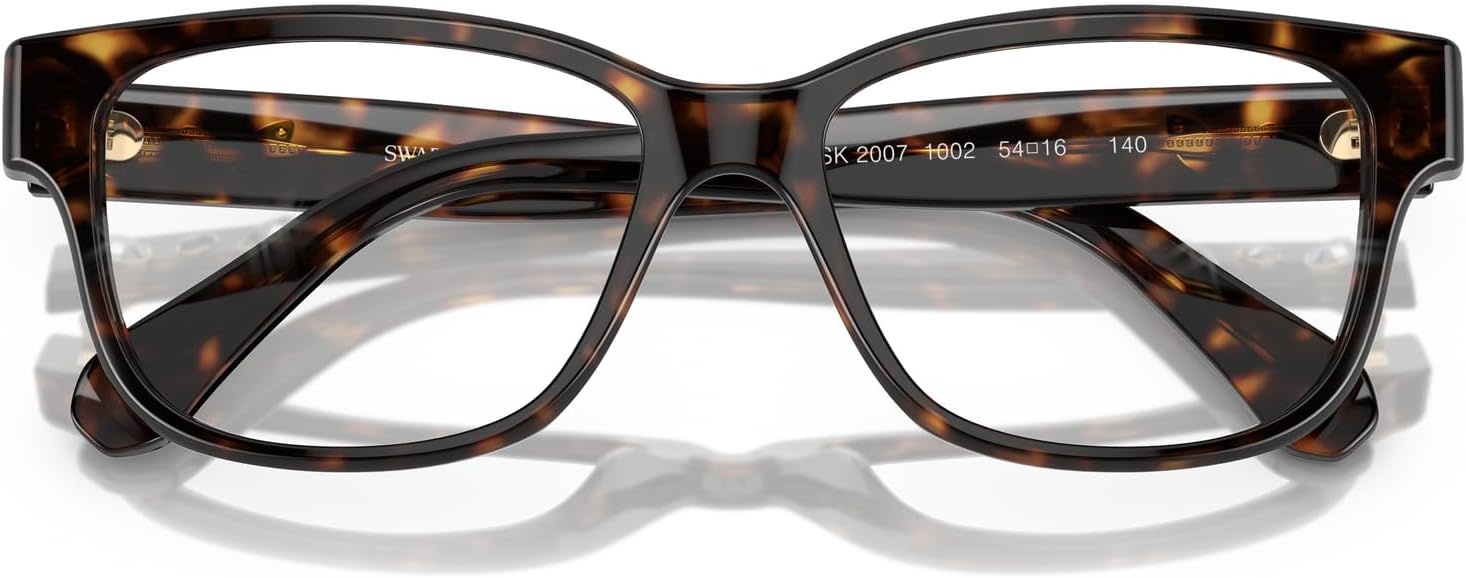 image:imageSwarovski womens Sk2007 Square Prescription Eyewear FramesHavanaDemo Lens