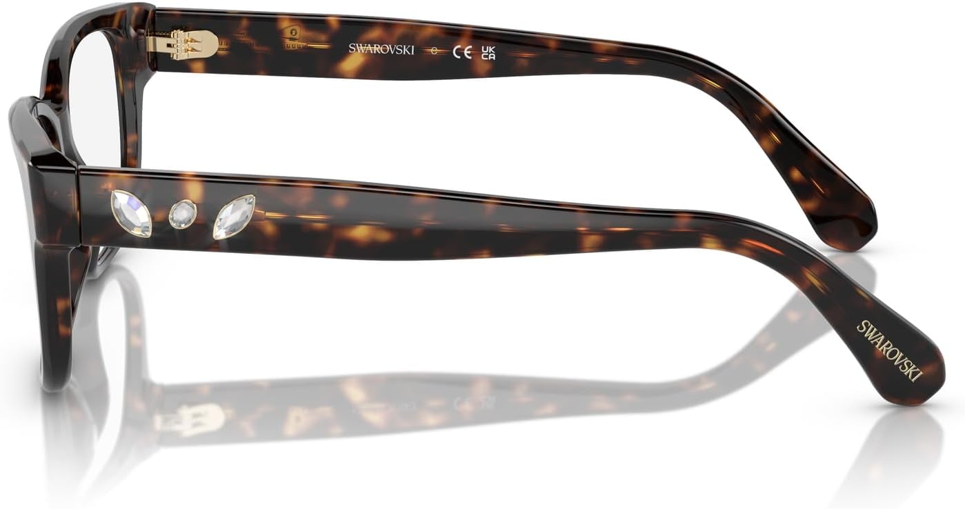 image:imageSwarovski womens Sk2007 Square Prescription Eyewear FramesHavanaDemo Lens