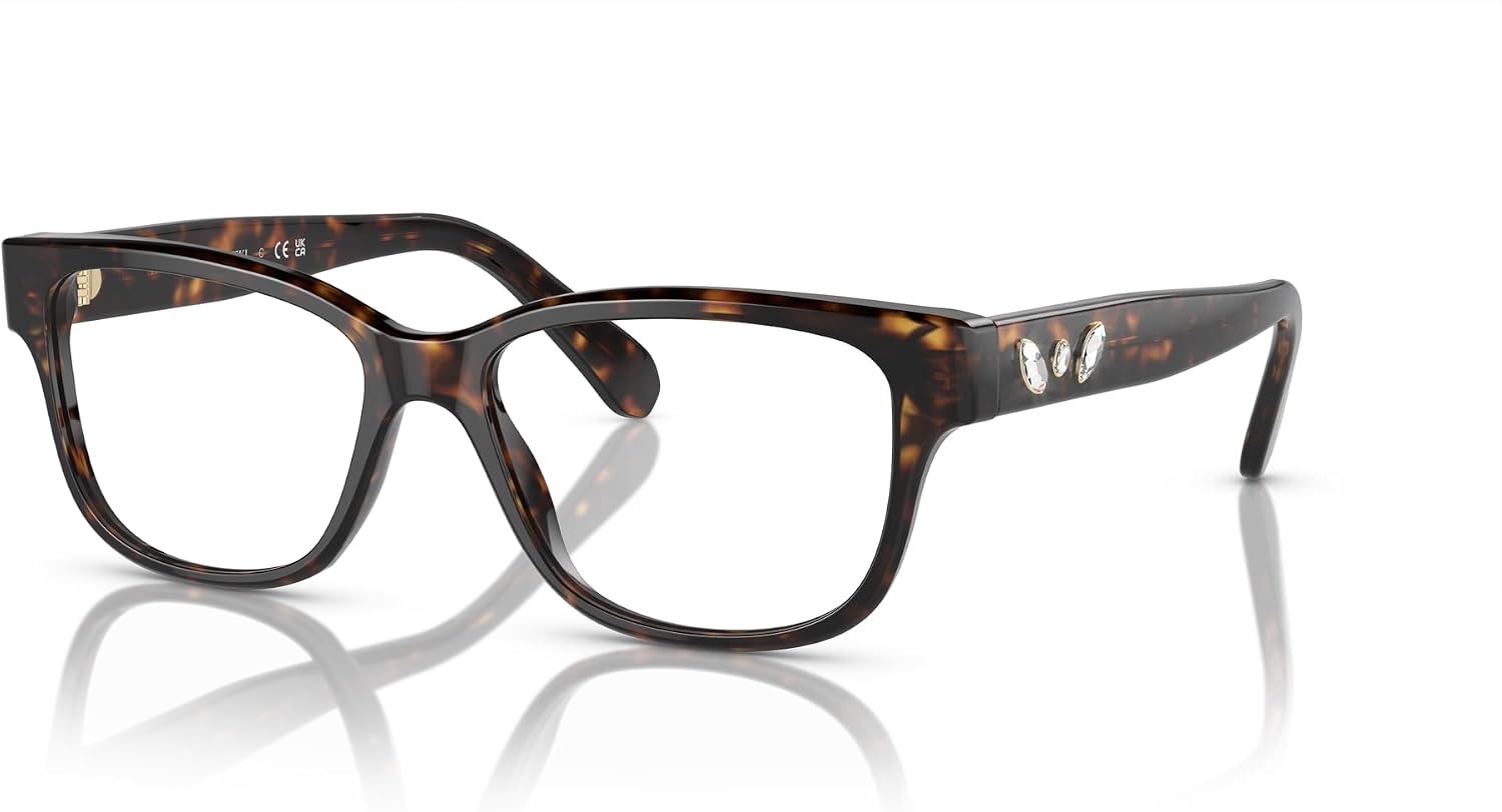 image:imageSwarovski womens Sk2007 Square Prescription Eyewear FramesHavanaDemo Lens