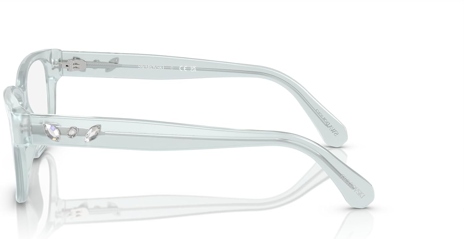 image:imageSwarovski womens Sk2007 Square Prescription Eyewear FramesOpal Light BlueDemo Lens