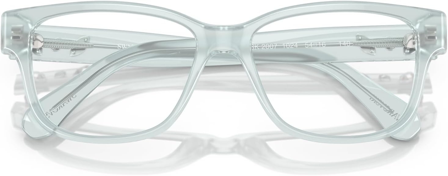 image:imageSwarovski womens Sk2007 Square Prescription Eyewear FramesOpal Light BlueDemo Lens