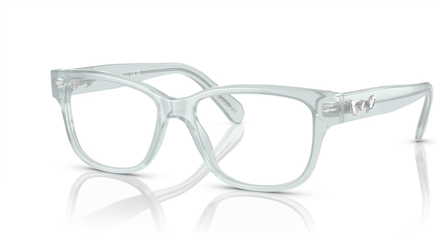 image:imageSwarovski womens Sk2007 Square Prescription Eyewear FramesOpal Light BlueDemo Lens