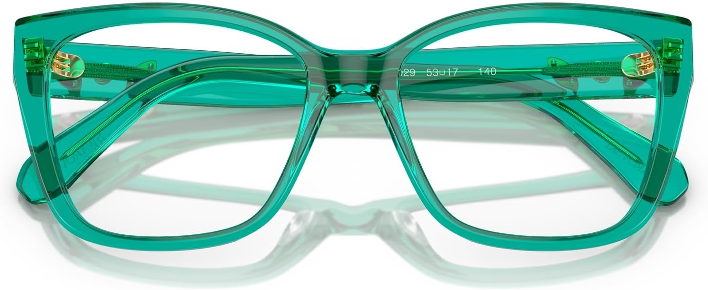 image:imageSwarovski womens Sk2008 Square Prescription Eyewear FramesCrystal GreenDemo Lens