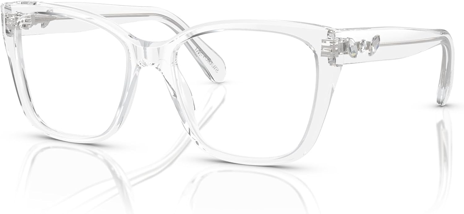 image:imageSwarovski womens Sk2008 Square Prescription Eyewear FramesCrystalDemo Lens