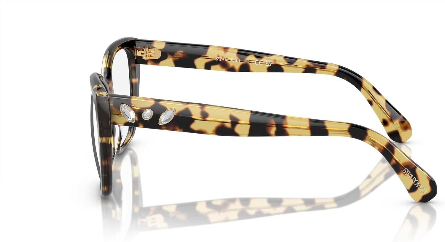 image:imageSwarovski womens Sk2008 Square Prescription Eyewear FramesHavana ClearDemo Lens