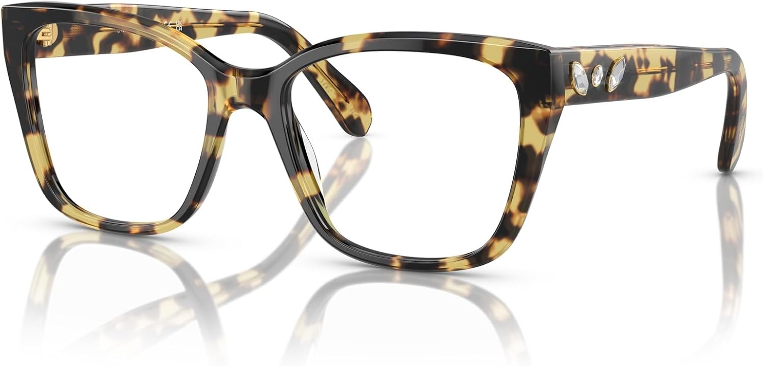 image:imageSwarovski womens Sk2008 Square Prescription Eyewear FramesHavana ClearDemo Lens