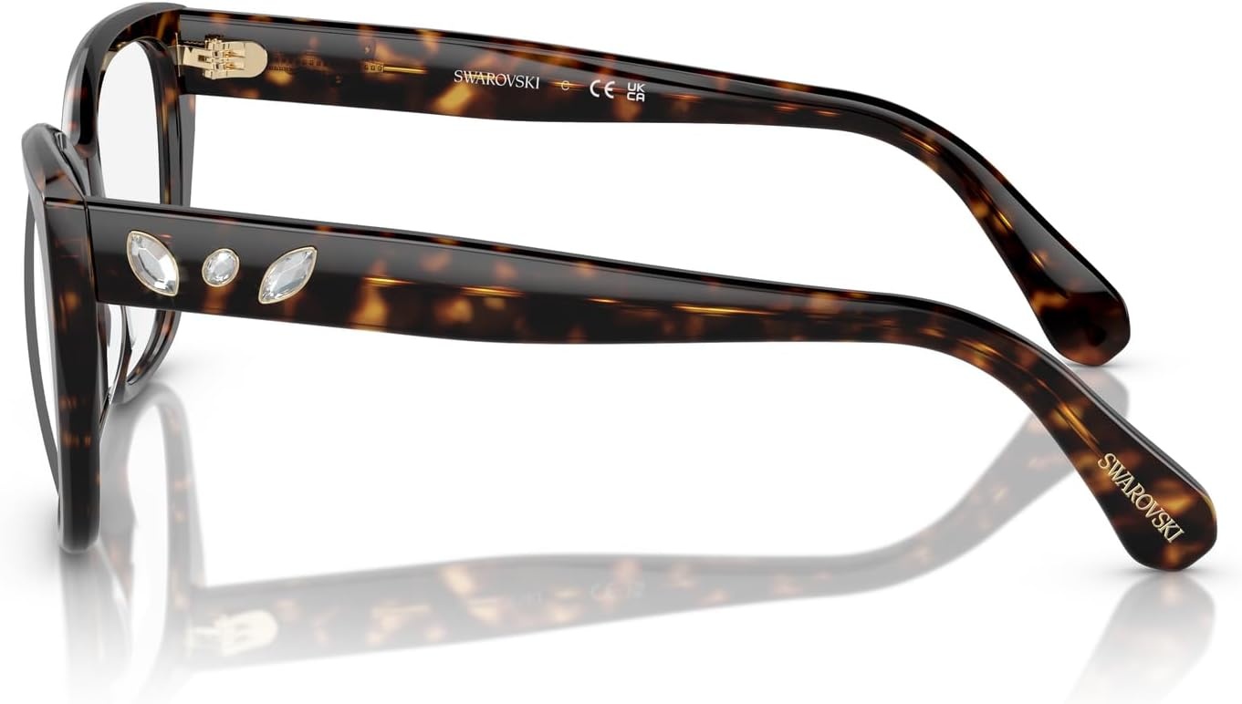 image:imageSwarovski womens Sk2008 Square Prescription Eyewear FramesHavanaDemo Lens