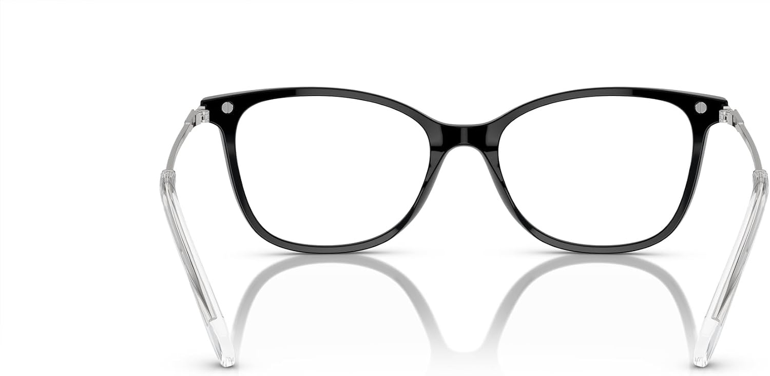image:imageSwarovski womens Sk2010 Square Prescription Eyewear FramesBlackSilverDemo Lens