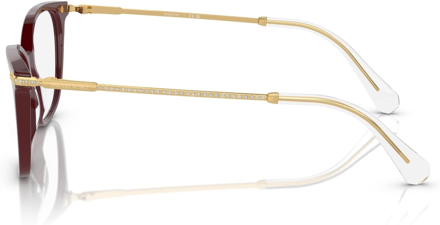 image:imageSwarovski womens Sk2010 Square Prescription Eyewear FramesBurgundyDemo Lens