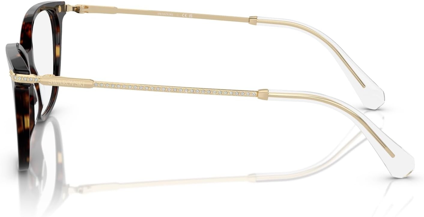 image:imageSwarovski womens Sk2010 Square Prescription Eyewear FramesDark HavanaDemo Lens