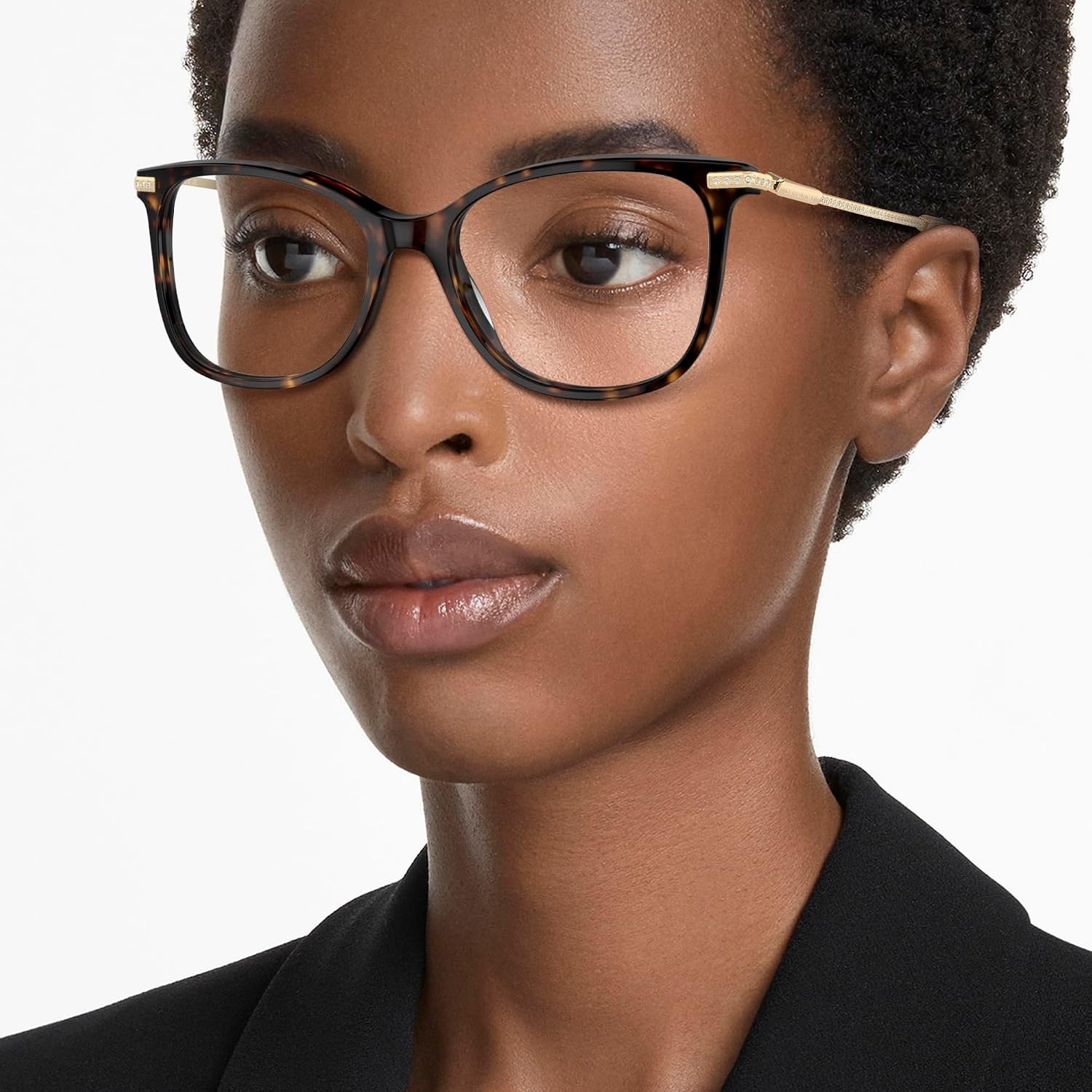 image:imageSwarovski womens Sk2010 Square Prescription Eyewear FramesDark HavanaDemo Lens
