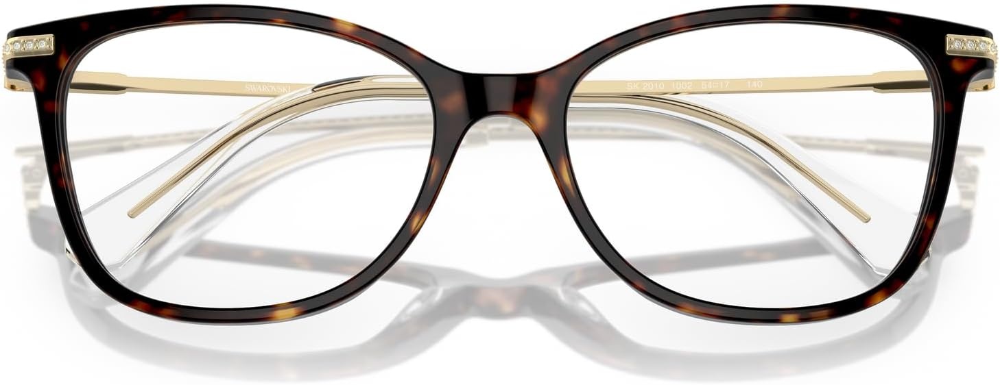 image:imageSwarovski womens Sk2010 Square Prescription Eyewear FramesDark HavanaDemo Lens