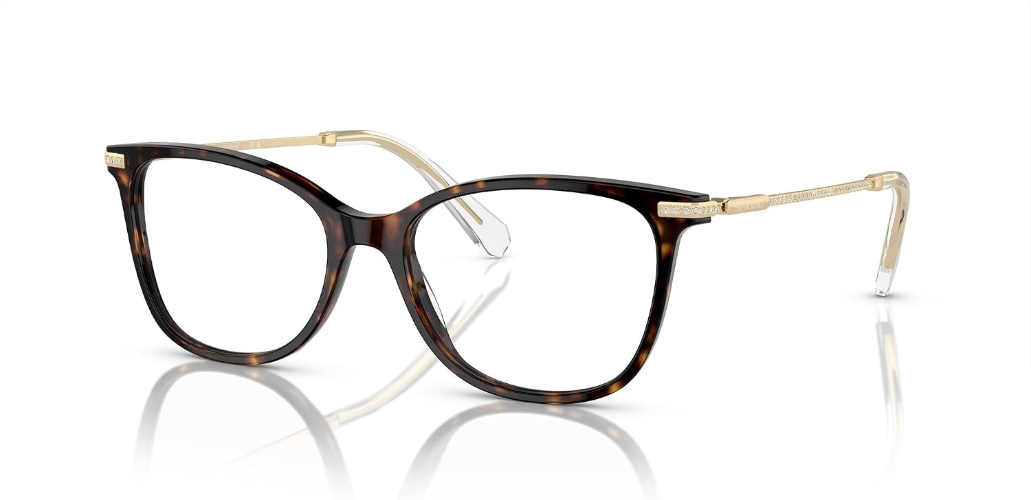 image:imageSwarovski womens Sk2010 Square Prescription Eyewear FramesDark HavanaDemo Lens
