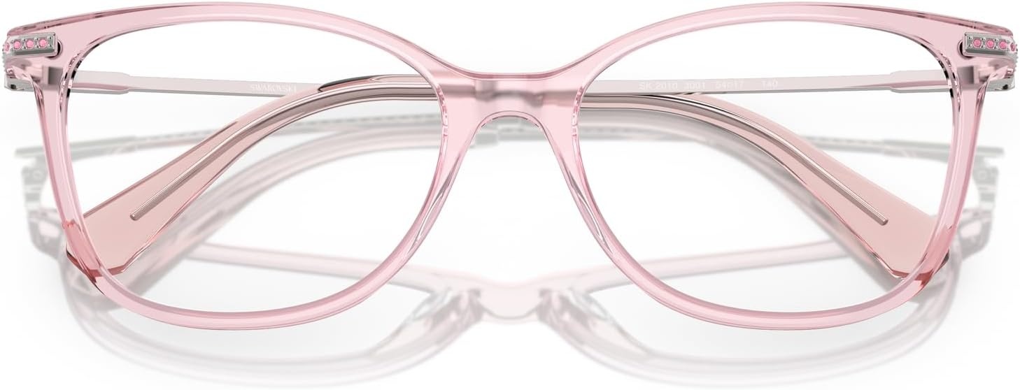 image:imageSwarovski womens Sk2010 Square Prescription Eyewear FramesTransparent RoseDemo Lens