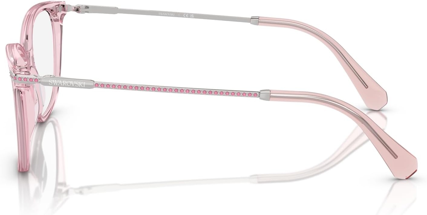 image:imageSwarovski womens Sk2010 Square Prescription Eyewear FramesTransparent RoseDemo Lens
