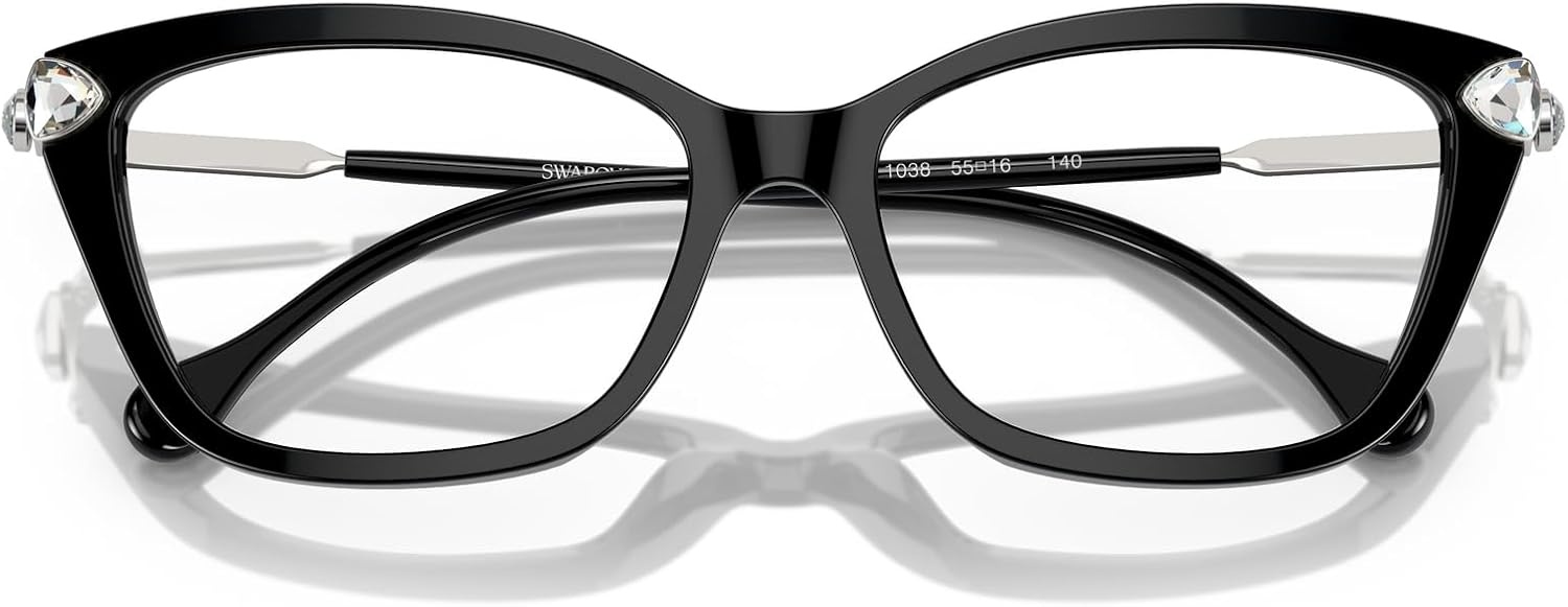 image:imageSwarovski womens Sk2011 Cat Eye Prescription Eyewear FramesBlackDemo Lens
