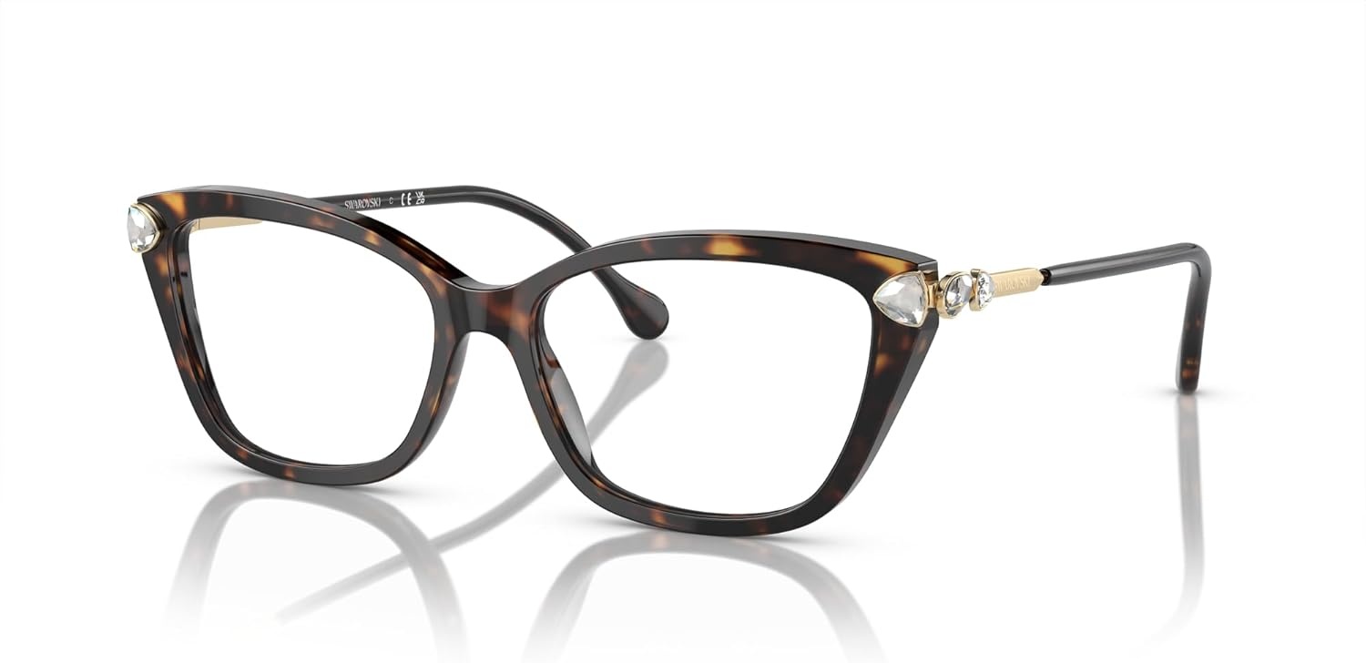 image:imageSwarovski womens Sk2011 Cat Eye Prescription Eyewear FramesHavanaDemo Lens