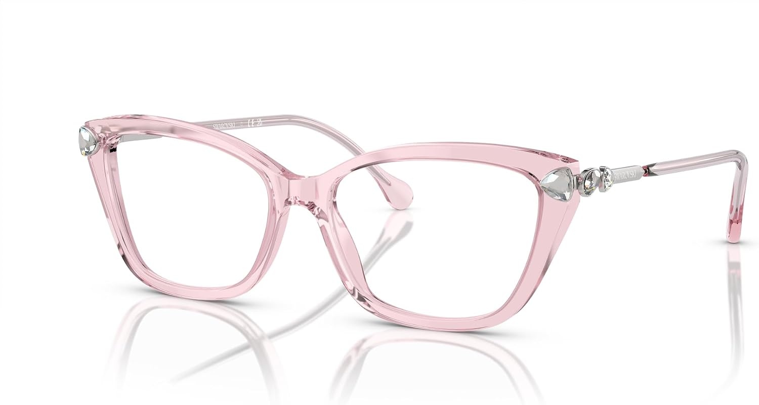 image:imageSwarovski womens Sk2011 Cat Eye Prescription Eyewear FramesTransparent PinkDemo Lens