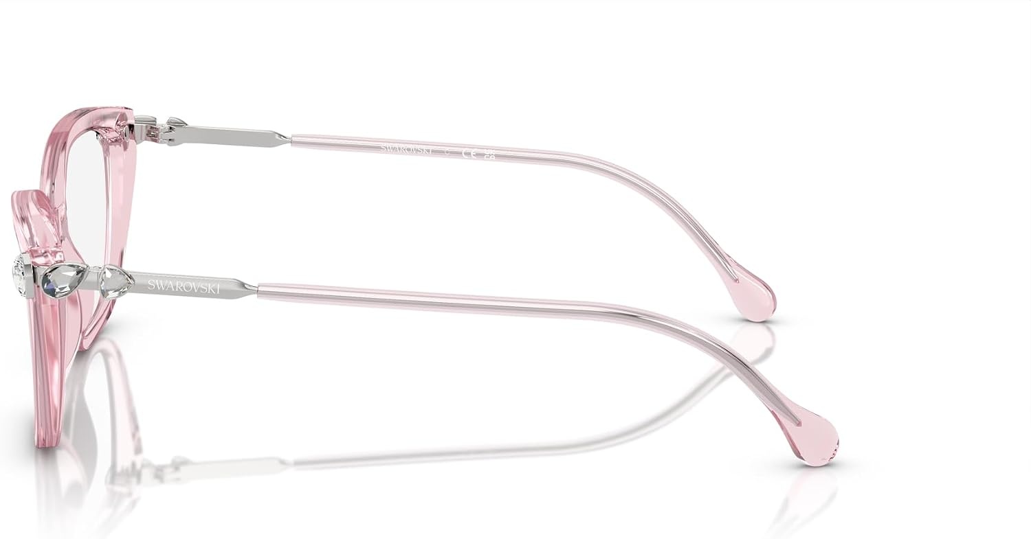 image:imageSwarovski womens Sk2011 Cat Eye Prescription Eyewear FramesTransparent PinkDemo Lens