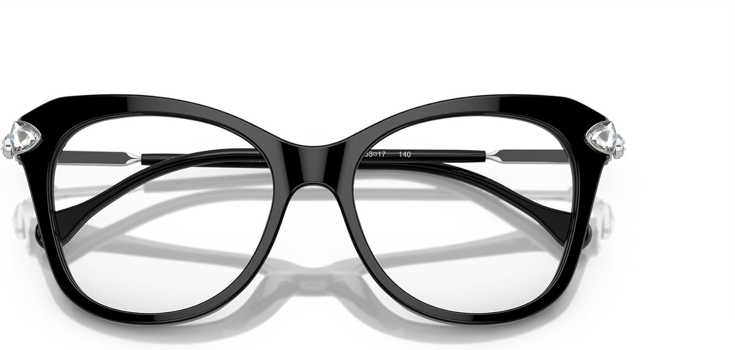image:imageSwarovski womens Sk2012 Butterfly Prescription Eyewear FramesBlackDemo Lens