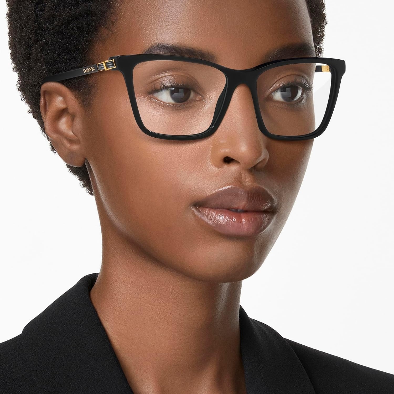 image:imageSwarovski womens Sk2015 Rectangular Prescription Eyewear FramesBlackDemo Lens