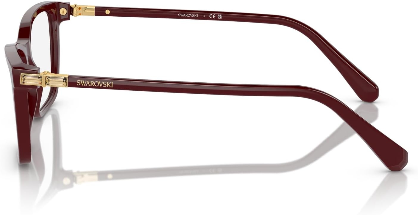 image:imageSwarovski womens Sk2015 Rectangular Prescription Eyewear FramesBurgundyDemo Lens