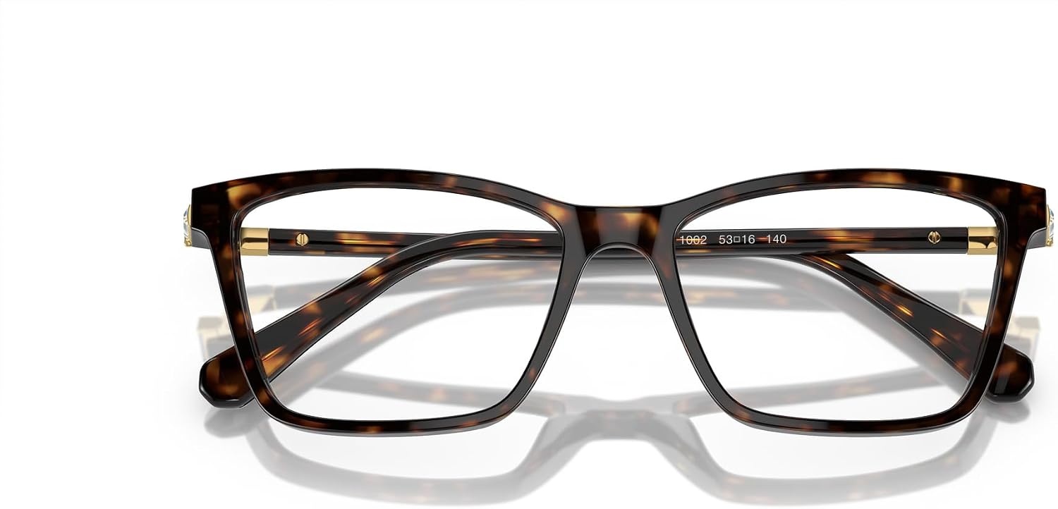 image:imageSwarovski womens Sk2015 Rectangular Prescription Eyewear FramesDark HavanaDemo Lens