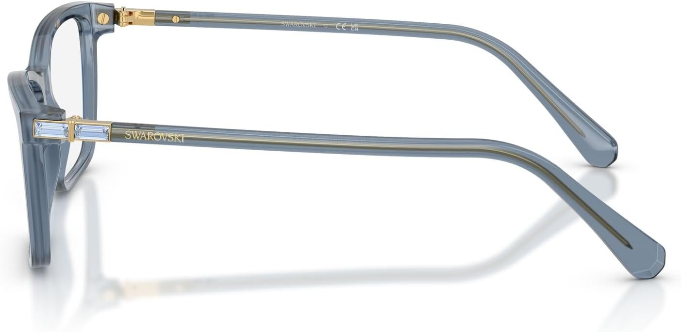 image:imageSwarovski womens Sk2015 Rectangular Prescription Eyewear FramesMilky Light BlueDemo Lens