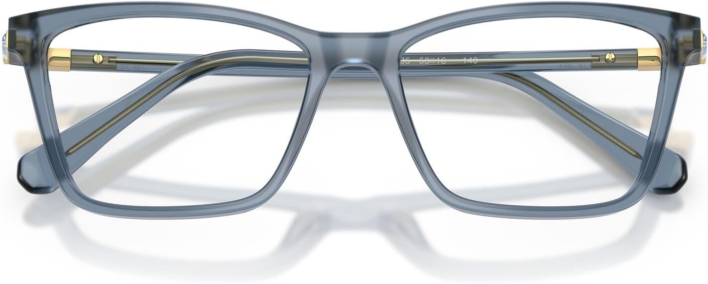 image:imageSwarovski womens Sk2015 Rectangular Prescription Eyewear FramesMilky Light BlueDemo Lens