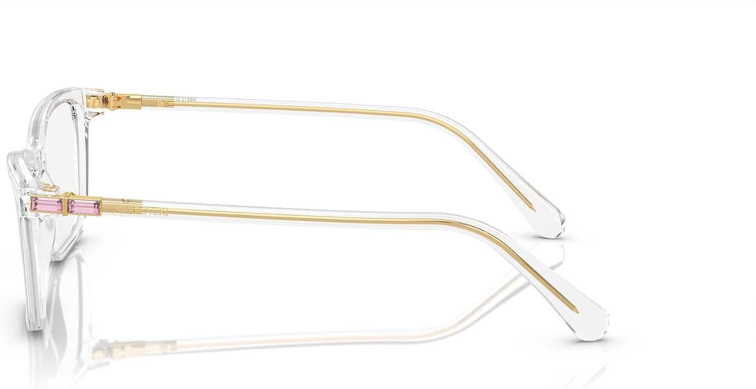 image:imageSwarovski womens Sk2015 Rectangular Prescription Eyewear FramesTransparentDemo Lens