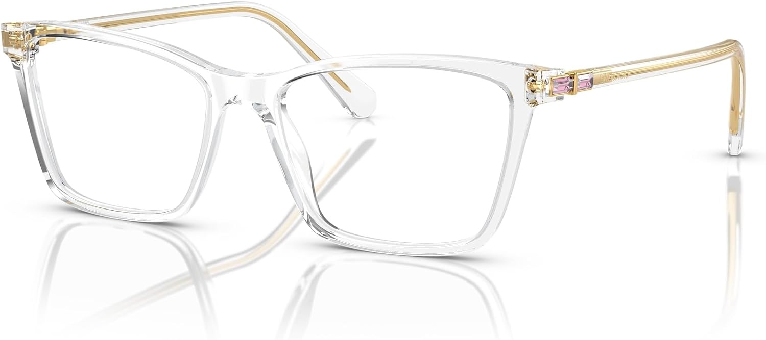 image:imageSwarovski womens Sk2015 Rectangular Prescription Eyewear FramesTransparentDemo Lens