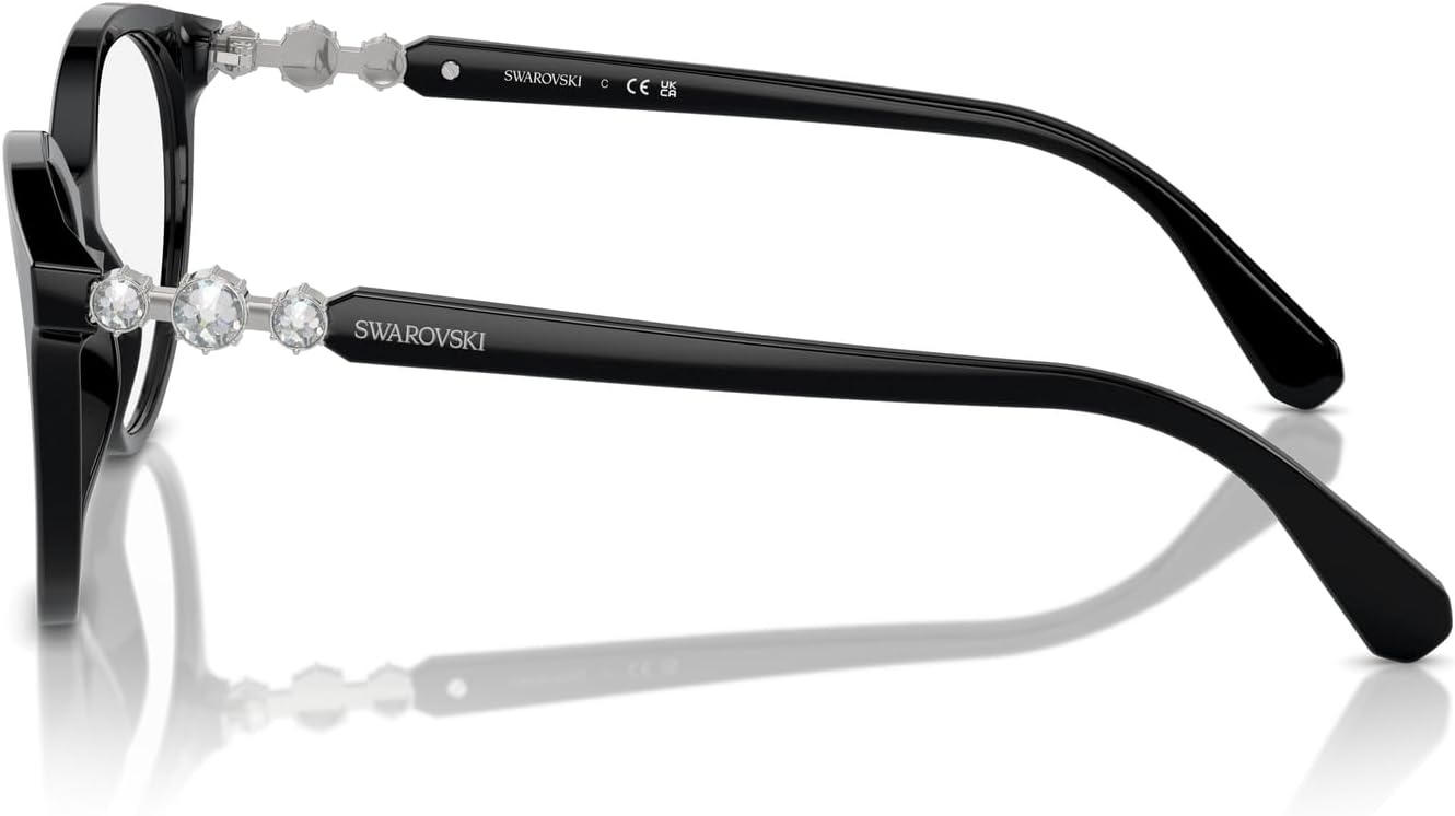 image:imageSwarovski womens Sk2019 Round Prescription Eyewear FramesBlackDemo Lens
