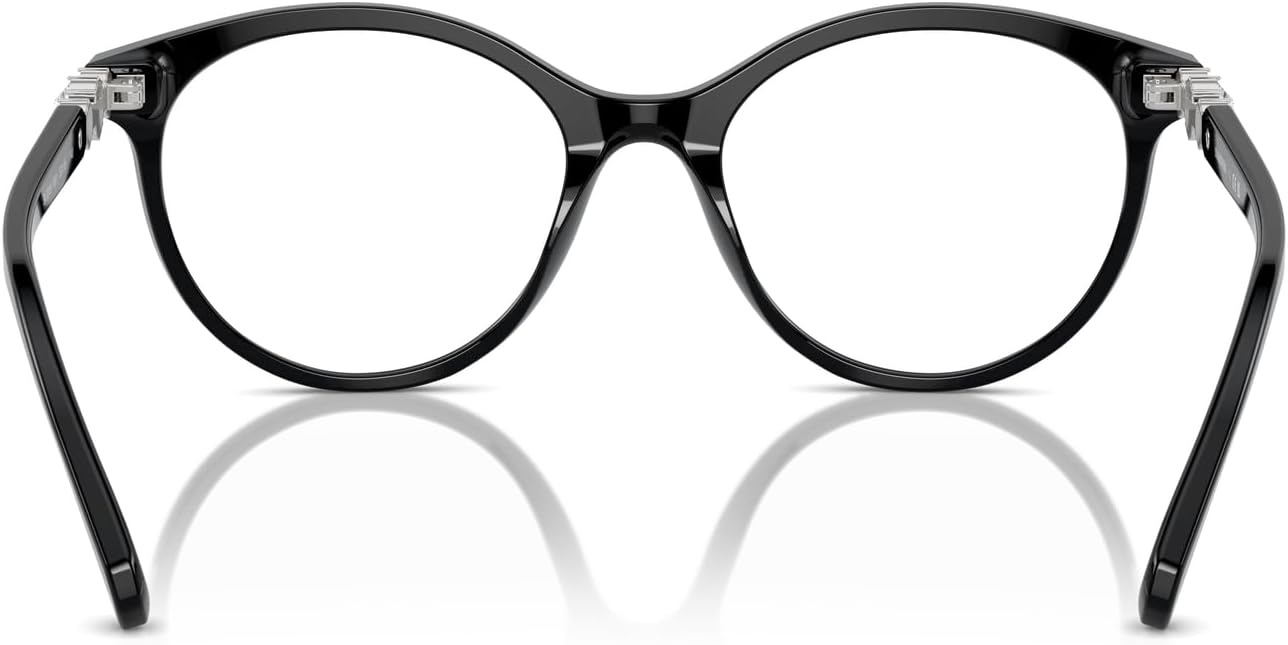 image:imageSwarovski womens Sk2019 Round Prescription Eyewear FramesBlackDemo Lens