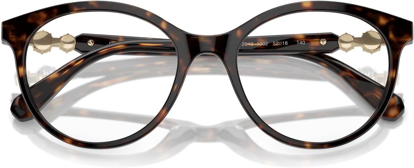 image:imageSwarovski womens Sk2019 Round Prescription Eyewear FramesDark HavanaDemo Lens