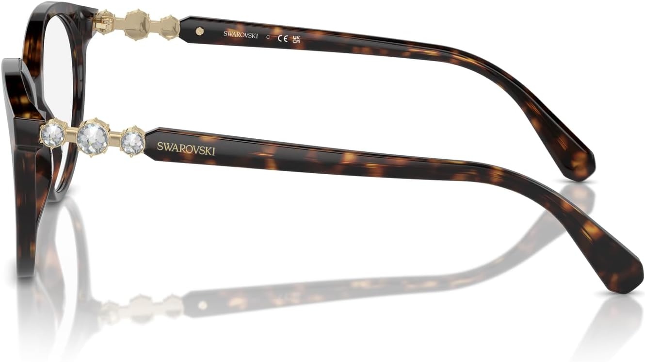 image:imageSwarovski womens Sk2019 Round Prescription Eyewear FramesDark HavanaDemo Lens