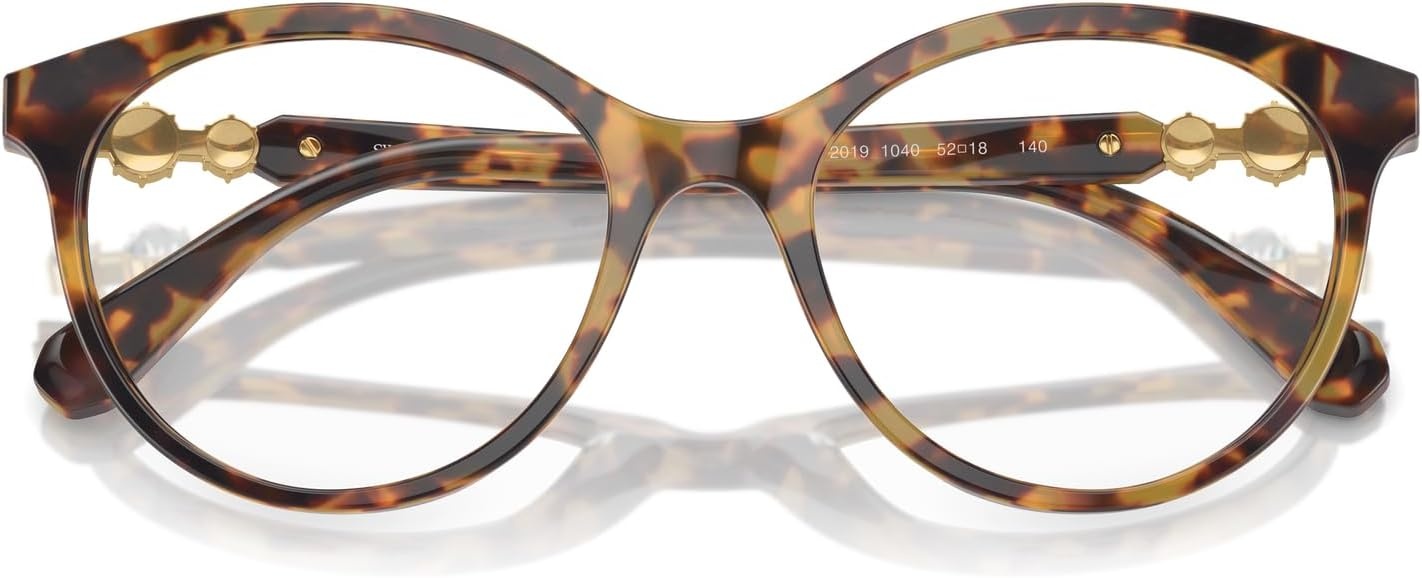 image:imageSwarovski womens Sk2019 Round Prescription Eyewear FramesHavanaDemo Lens