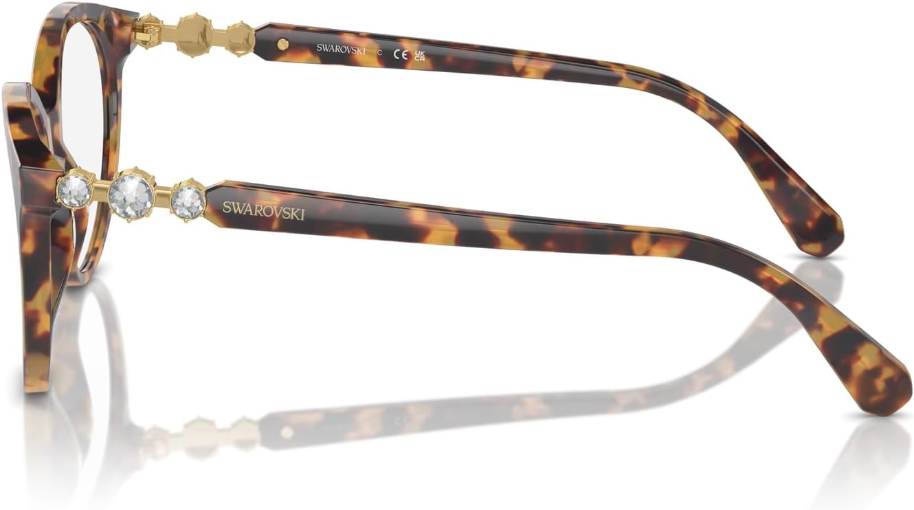 image:imageSwarovski womens Sk2019 Round Prescription Eyewear FramesHavanaDemo Lens