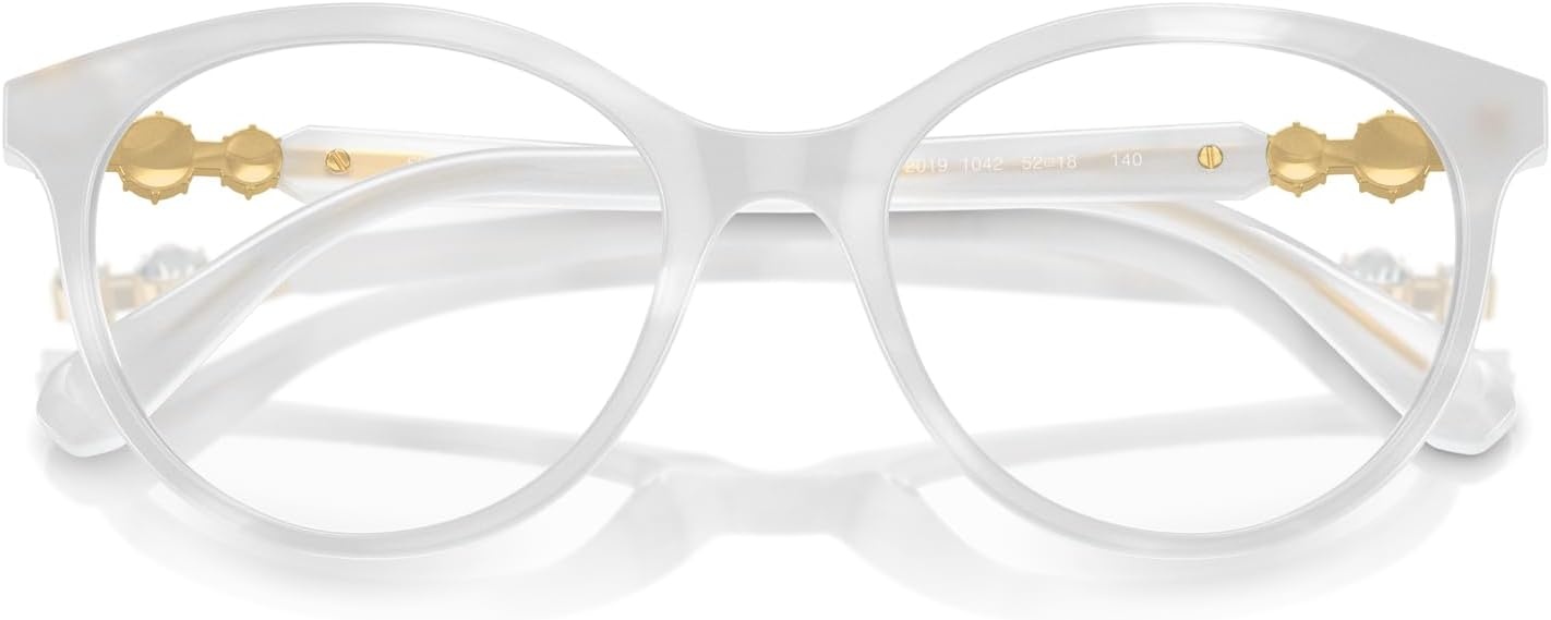 image:imageSwarovski womens Sk2019 Round Prescription Eyewear FramesOpal WhiteDemo Lens