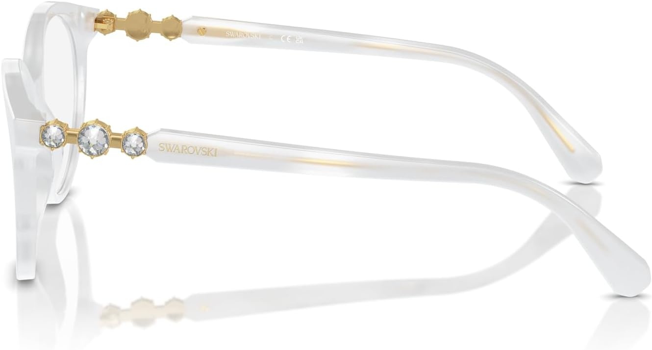 image:imageSwarovski womens Sk2019 Round Prescription Eyewear FramesOpal WhiteDemo Lens