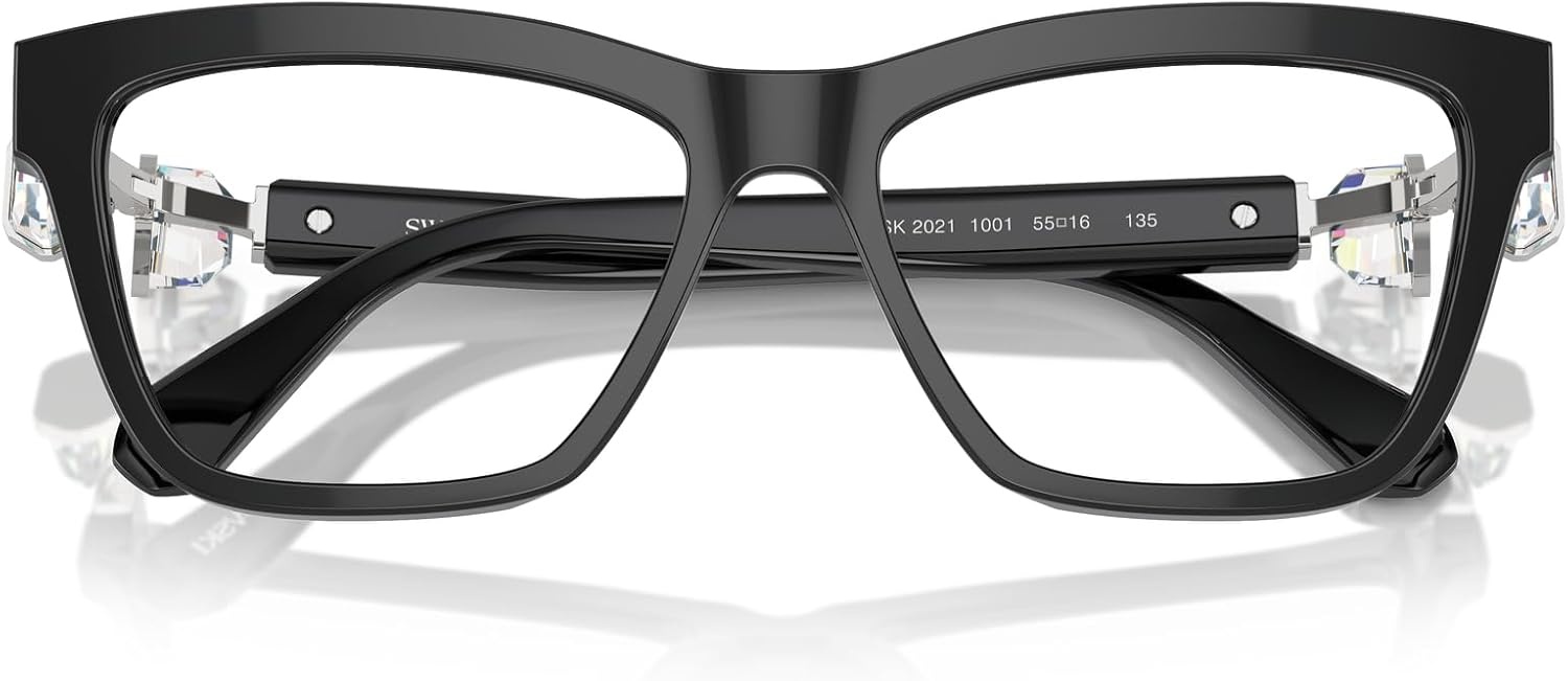image:imageSwarovski womens Sk2021 Square Prescription Eyewear FramesBlackDemo Lens